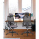 IMAGINATION Chaise de bureau - Dossier maille résille gris - L 69 x P 70 x H 127 cm