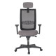 INSPIRATION Chaise de bureau - Dossier maille résille gris - L 69 x P 69 x H 126 cm