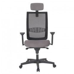 INSPIRATION Chaise de bureau - Dossier maille résille gris - L 69 x P 69 x H 126 cm