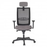 INSPIRATION Chaise de bureau - Dossier maille résille gris - L 69 x P 69 x H 126 cm
