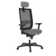 INSPIRATION Chaise de bureau - Dossier maille résille gris - L 69 x P 69 x H 126 cm