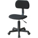 LEMPA Fauteuil de bureau - Réglable en hauteur 71 - 83 cm - Tissu noir
