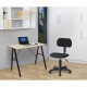 LEMPA Fauteuil de bureau - Réglable en hauteur 71 - 83 cm - Tissu noir