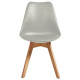 Chaises de salle a manger BJORN - Simili-Gris - Lot de 6 - L 48,5 x P 58 x H 83 cm