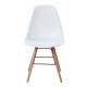 Lot de 6 chaises blanc pieds bois - L 47 x P 52 x H 83 cm - OLAF