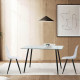 Lot de 2 chaises blanc - L 46 x P 52 x H 84 cm - CLODY