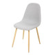 Lot de 2 chaises - Tissu gris - L 45 x P 53 x H 85 cm - CLODY