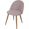 COLE Chaise - Tissu rose - Pieds en métal - L 53 x P 54 x H 76 cm