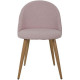 COLE Chaise - Tissu rose - Pieds en métal - L 53 x P 54 x H 76 cm