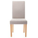ELYNA Lot de 2 chaises de salle a manger - Tissu lin - Pied bois naturel - L 47 x P 60 x H 100 cm