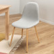 CLODY Chaises - Tissu gris - Lot de 4 - L 45 x P 53 x H 85 cm