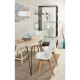 BJORN Lot de 4 chaises de salle a manger - Simili blanc - Scandinave - L 49 x P 56 cm