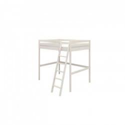 Lit mezzanine enfant - 140 x 190 cm - Pin massif blanchi - Sommier inclus - ERIKA