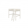 Lit mezzanine enfant - 140 x 190 cm - Pin massif blanchi - Sommier inclus - ERIKA