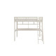 Lit mezzanine combiné enfant - 90 x 190 cm - Pin massif blanchi - Sommier inclus - KAIJA