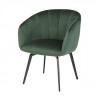 Fauteuil de table - Velours vert - L 61,5 x P 61 x H 79,5 cm - MARGAUX