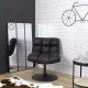 Fauteuil pivotant tissu noir - Style industriel -  L 89 x P 39 x H 66 cm