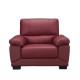Fauteuil - Cuir et simili rouge - NEWTON