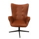 Fauteuil pivotant Simili Marron - L 74 x P 71,5 x H 107 cm - HELSINKI
