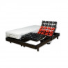 WEBED Ensemble matelas + sommier relaxation 180 x 200 - Mousse - 21 cm - Mi-ferme et équilibré - Noir et gris anthracite - CO…