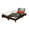 WEBED Ensemble matelas + sommier relaxation 160 x 200 - Mousse - 21 cm - Mi-ferme et équilibré - Noir et gris anthracite - GIGON