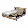 WEBED Ensemble matelas + sommier relaxation 2 x 90 x 200 - Mousse - 21 cm - Mi-ferme et équilibré - Décor chene clair - MADRID