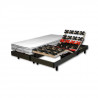 WEBED Ensemble matelas + sommier relaxation 180 x 200 - Latex - 18 cm - Mi-ferme et équilibré - Gris - MALAGA
