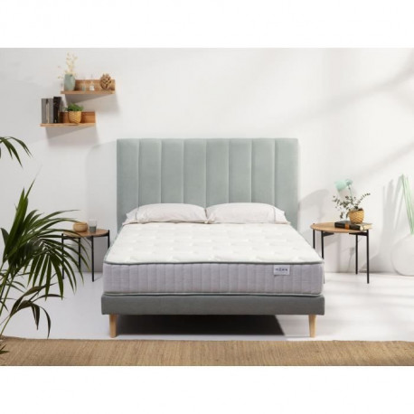 Ensemble Matelas 140x190 cm + sommier + pieds - 22 cm - VIENNE