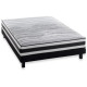 DEKO DREAM Pack Matelas + sommier + couette et oreillers 160x200 - Ressorts - AI