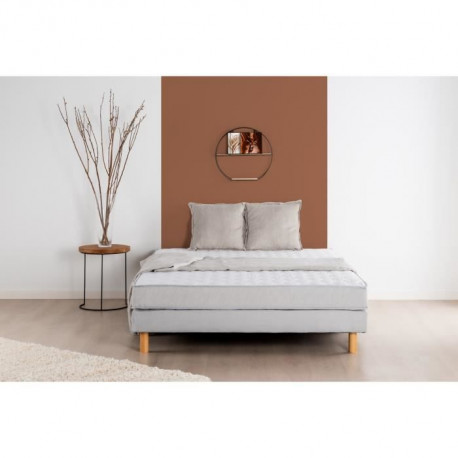 DEKO DREAM AIRFLEX Ensemble Matelas 140x190 cm + Sommier - Mousse