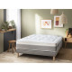 SOMDREAM OSCAR Ensemble Matelas 140x190 cm + Sommier + Pieds - Mémoire de forme - Triple suspension - 27 cm