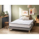 SOMDREAM SAPHIR Ensemble Matelas 160x200 cm + Sommier + Pieds - 713 Ressorts ensachés - 24 cm