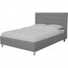 Lit adulte 140 x 190 cm - Simili gris - TYYLI