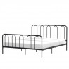 Lit adulte ARCHI - 160 x 200 cm  - Métal -  Noir - Sommier inclus