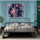 Lit adulte ARCHI - 160 x 200 cm  - Métal -  Noir - Sommier inclus
