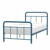 Lit enfant AARON - 90 x 190 cm - Métal -  Bleu clair  - Sommier inclus