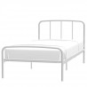 Lit enfant BRANDY - 90 x 190 cm - Métal -  Gris clair  - Sommier inclus