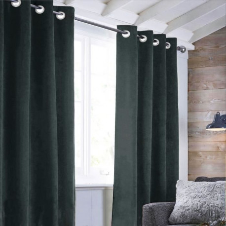 Rideau sueden 100% Polyester - Gris carbone - 140x250 cm