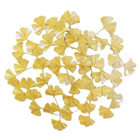 COTTON WOOD Décoration murale Ginkgo - Forme Nuage - Jaune