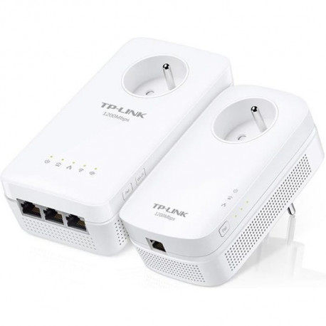TP-Link TL-WPA8635P KIT kit de 2 CPL 1300 Mbps Wi-Fi Bi-Bande 1350 Mbps avec 3 Ports Ethernet Gigabit et Prise Intégrée
