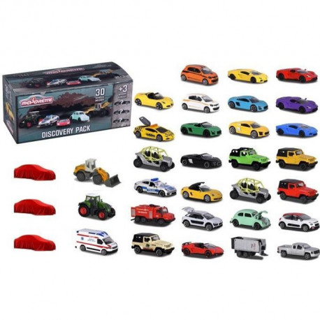 MAJORETTE Set 30 + 3 Véhicules Decouverte