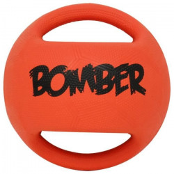 ZEUS Balle en caoutchouc Bomber 17,8 cm - Orange et noir - Pour chien
