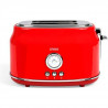 LIVOO DOD181R Grille-pains rétro - 2 fentes - 815W - Thermostat réglable : 6 positions - Rouge