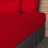 SOLEIL D'OCRE Drap housse 140x190 cm en coton 57 Fils - Rouge