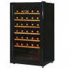 La Nouvelle Cave by Continenta Edison Cave a vin de service 33 bouteilles, clayettes bois, Classe G, porte vitrée, noir