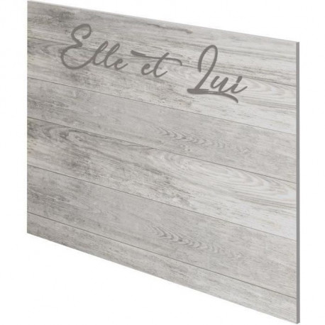 ELLE ET LUI Tete de lit style classique effet bois vieilli - L 160 cm