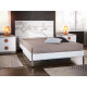 ELLE ET LUI Tete de lit style classique effet bois vieilli - L 160 cm