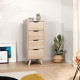 VANKKA Chiffonnier 4 tiroirs - Décor chene Sonoma - L 45 x  P 42 x H 108 cm