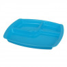 MILL'O BÉBÉ Plateau Bébé 3 Compartiments Micro Ondable Opaque/Bleu Lagon