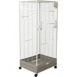 ZOLUX Voliere intérieure Camille pour oiseaux exotique - L 66 x p 55 x h 152 cm - Taupe